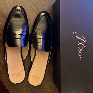 J.Crew black mule penny loafers size 10